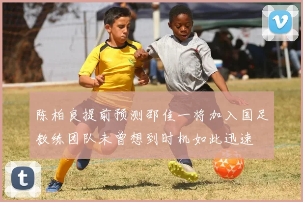 陈柏良提前预测邵佳一将加入国足教练团队未曾想到时机如此迅速